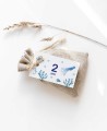 Étiquettes rectangulaires d’anniversaire de la mer