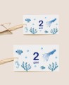 Tailles rectangulaires étiquettes d’anniversaire mer