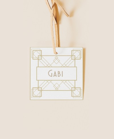 Etiqueta quadrada para o aniversário do Big Gatsby