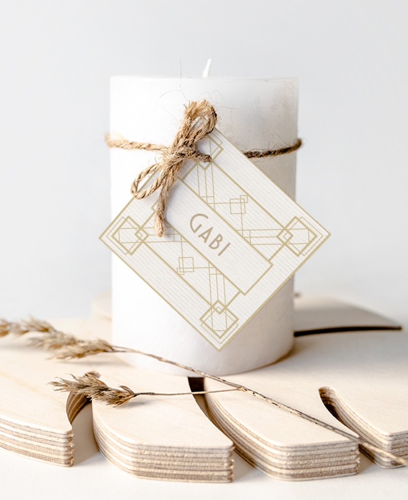 Etichette quadrate di compleanno del grande Gatsby