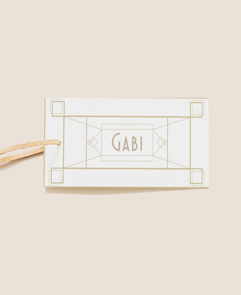Étiquette d’anniversaire rectangulaire Great Gatsby Étiquette d’anniversaire rectangulaire Great Gatsby