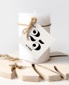 Etichette quadrate di compleanno minimaliste
