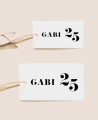 Tailles d’étiquettes rectangulaires pour un anniversaire sophistiqué