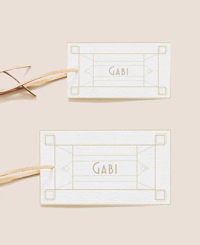Taglie etichette di compleanno rettangolari Il Grande Gatsby