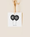 Etichetta quadrata per palloncini di compleanno