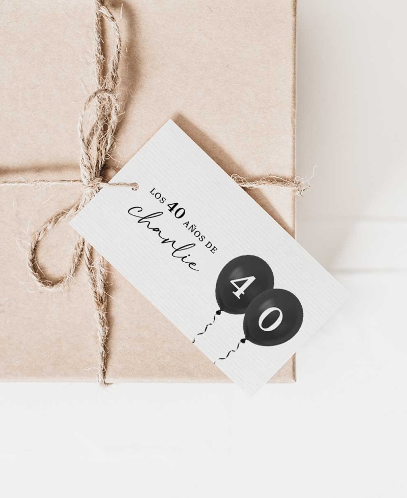 Birthday detail label balloons Birthday detail label balloons