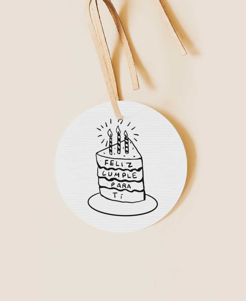 Etichetta rotonda per torta di compleanno Etichetta rotonda per torta di compleanno