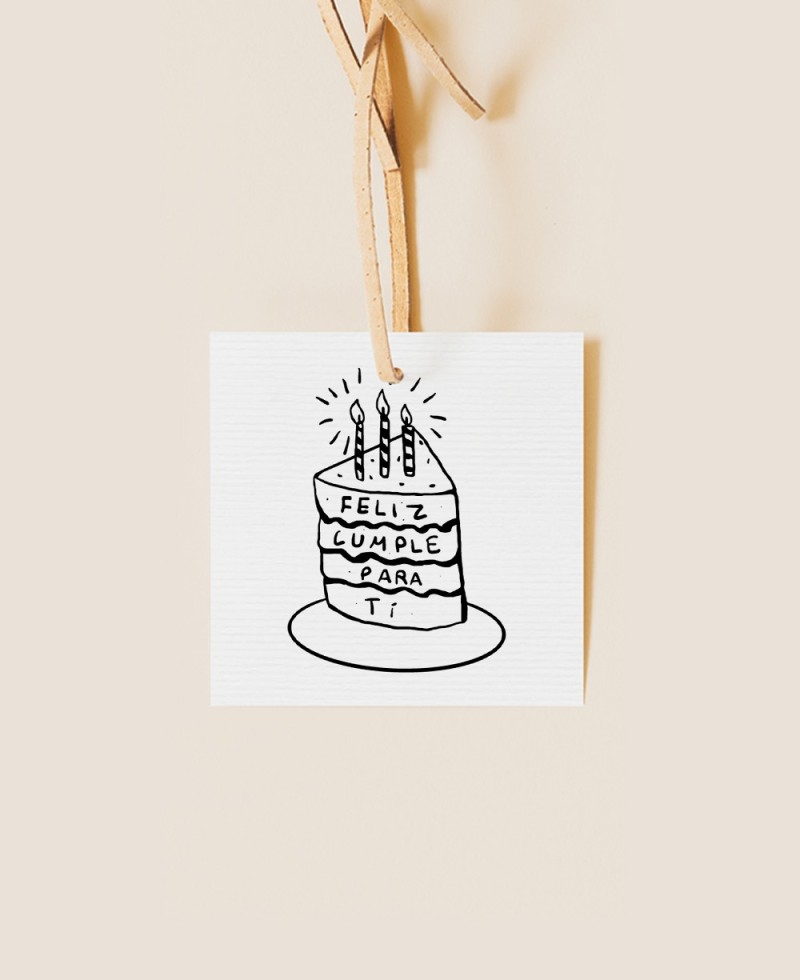 Etichetta quadrata per torta di compleanno Etichetta quadrata per torta di compleanno