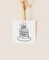 Etichetta quadrata per torta di compleanno