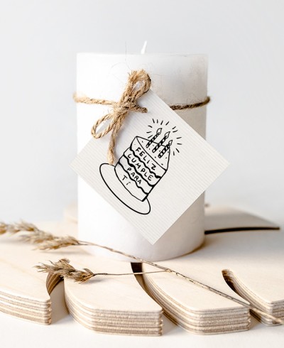 Square Birthday Cake Labels