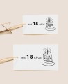 Dimensioni etichette rettangolari per torte di compleanno