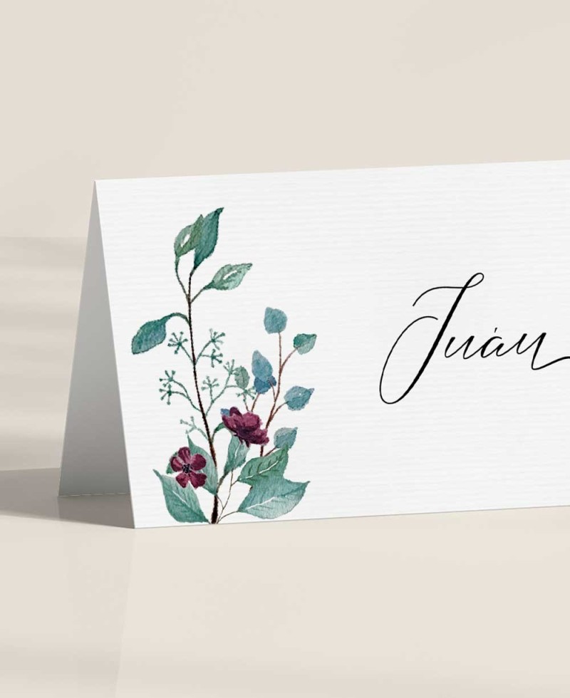 Zoom Eukalyptus und Rosen Tischständer für die Hochzeit