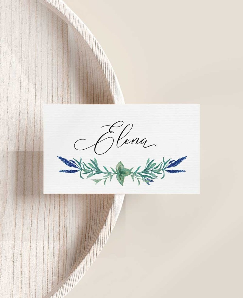 Espaços reservados para casamento de jacintos selvagens Espaços reservados para casamento de jacintos selvagens