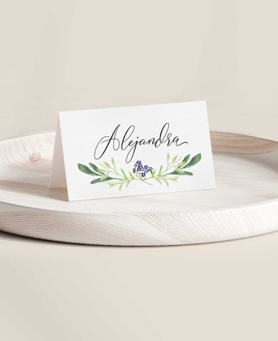 Hochzeitstisch aus wilder Hyazinthe