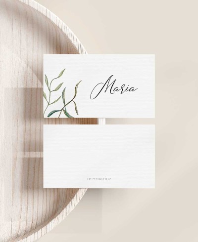 Marqueur de site de mariage collection botanique olivier