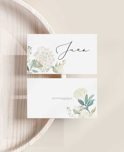 White hydrangeas table stall