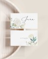 Puesto de mesa hortensias blancas