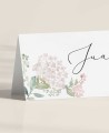 Elegante segnaposto da sposa ortensie rosa