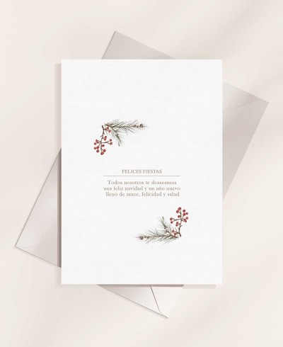 Zurück Weihnachtsgruß Stechpalme Illustration