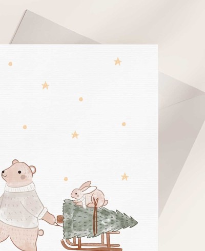 Zoom Auguri di Natale Animali neonati