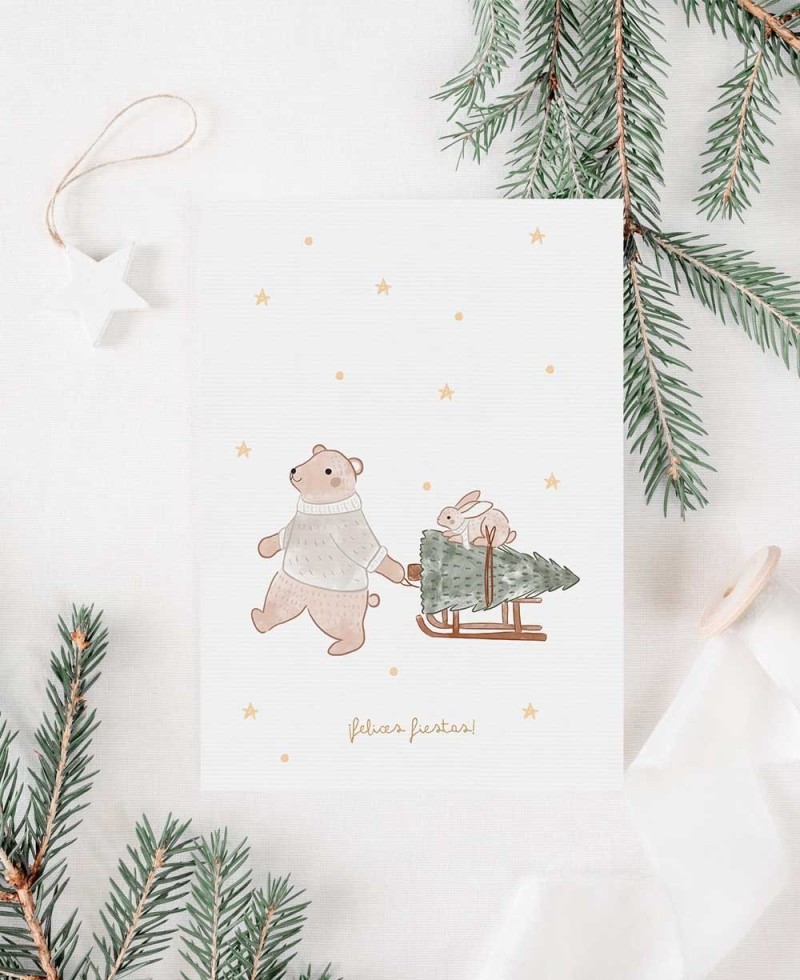 Biglietto di auguri di Natale per bambini Biglietto di auguri di Natale per bambini