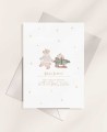 Indietro Auguri di Natale Orso Illustrazione Albero di Natale