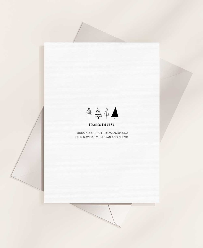 Indietro Auguri di Natale illustrazione alberi di Natale minimal Indietro Auguri di Natale illustrazione alberi di Natale minimal