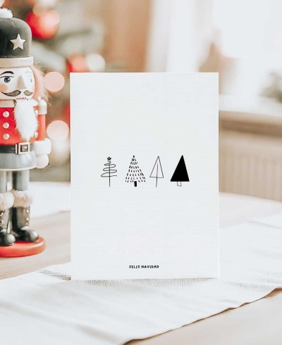 Minimalistische Weihnachtsgrußkarte