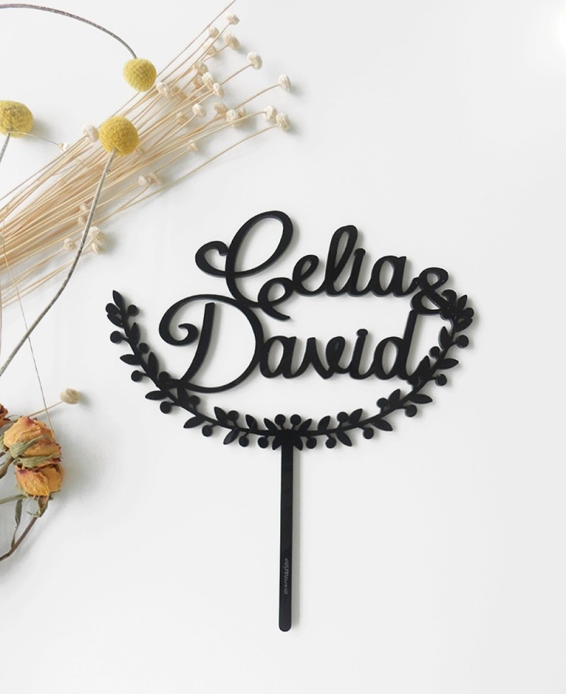 Top View Cake Topper para casamentos Top View Cake Topper para casamentos