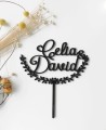 Top View Cake Topper para casamentos