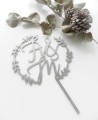 Draufsicht Cake Topper Initialen