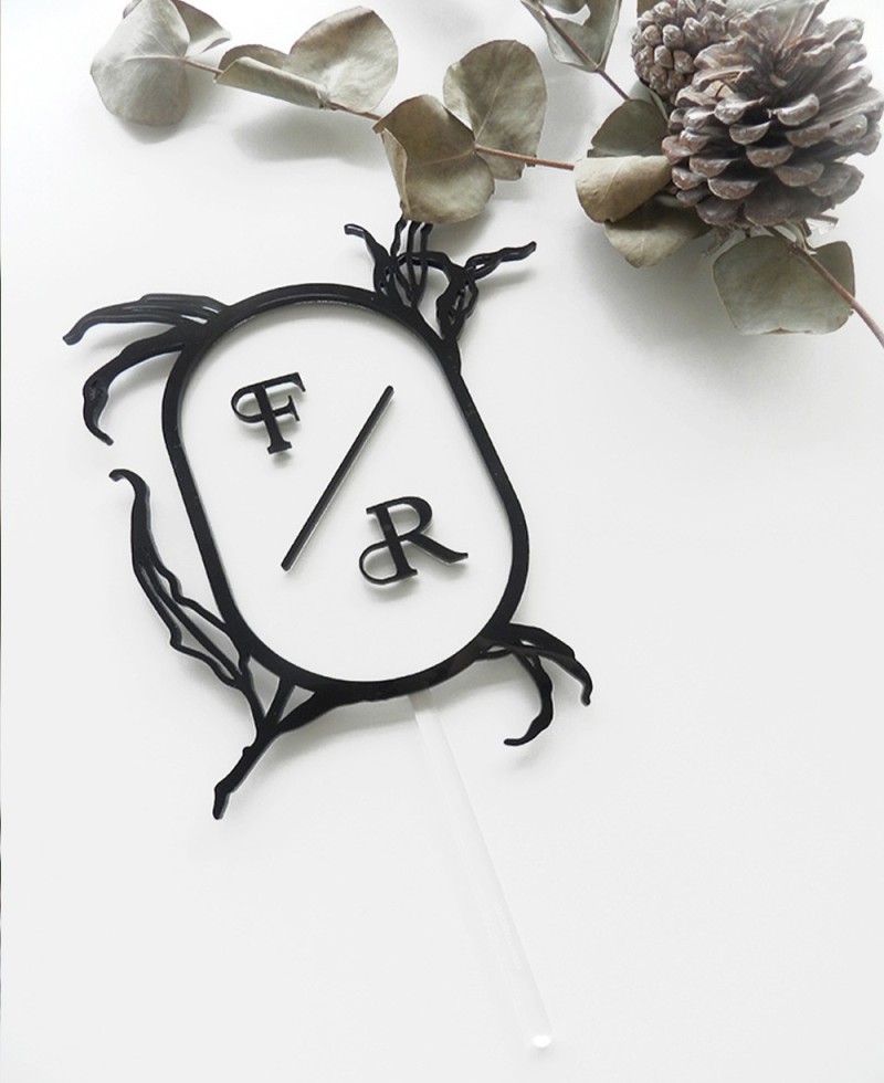 Vista superior cake topper para bodas Vista superior cake topper para bodas