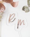 Top View Cake Topper para casamentos