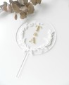 Cake Topper Personalizado Circular Hojas Iniciales | Marmarina