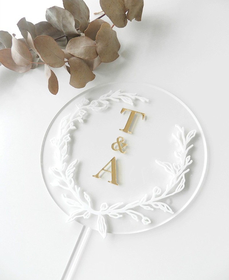 Zoom figura para tartas iniciales circular hojas
