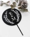 Top View Cake Topper para casamentos