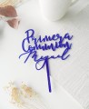 Vista superior cake topper para comuniones
