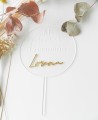 Top view cake topper for communions