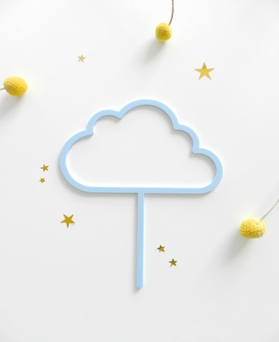 Vista superior cake topper para celebraciones