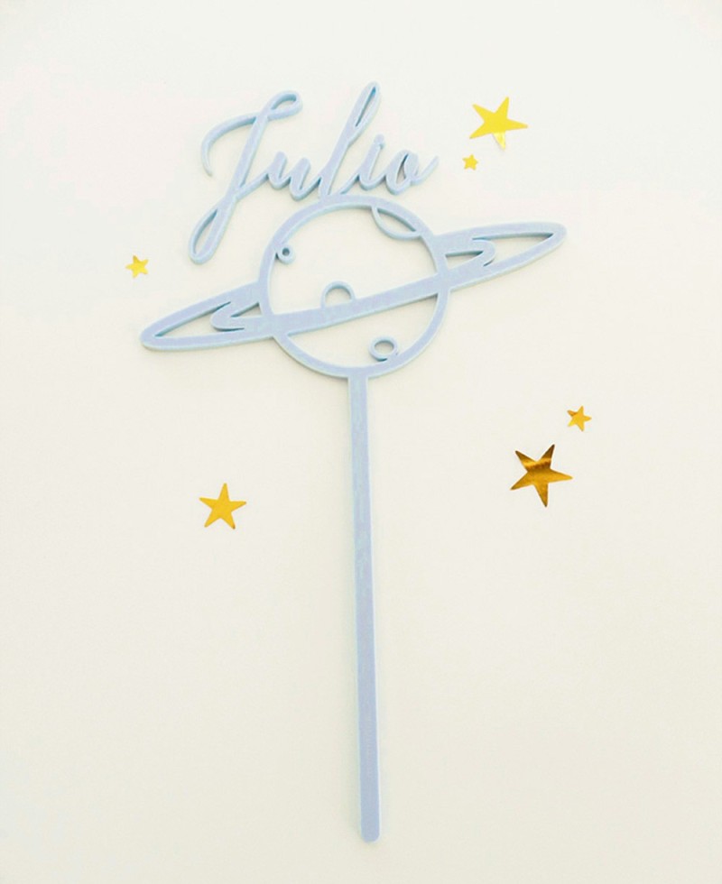 Vista superior cake topper para celebraciones Vista superior cake topper para celebraciones