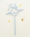Vista superior cake topper para celebraciones