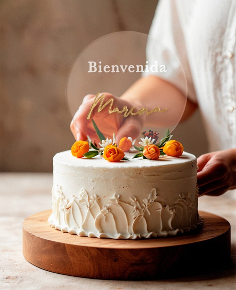 Elegante cake topper per battesimi Elegante cake topper per battesimi