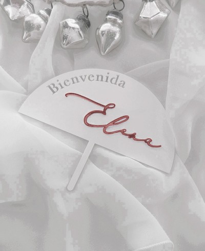 Vista superior cake topper para celebraciones