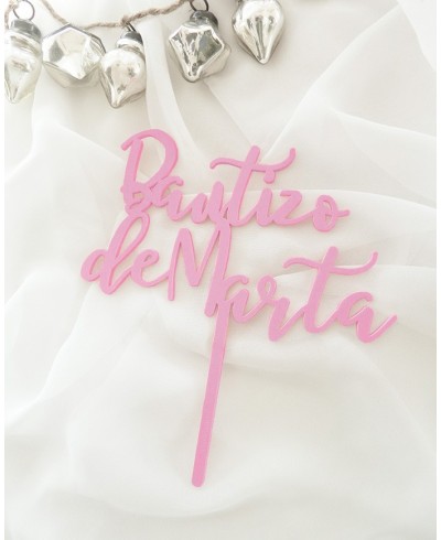 Top view cake topper for baptisms