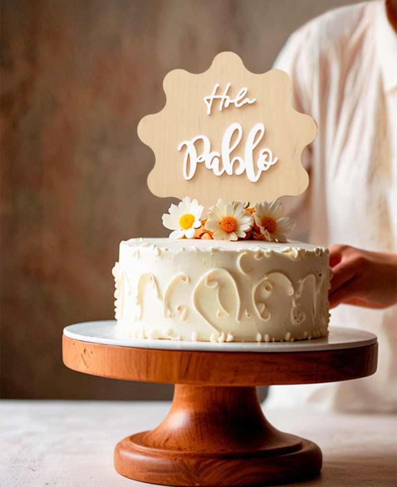 Cake topper "Hello" name