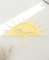 Vista superior cake topper para bienvenidas