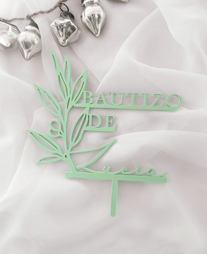 Vista superior cake topper para bautizos Vista superior cake topper para bautizos