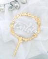 Vista superior cake topper para celebraciones