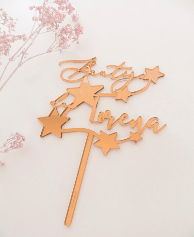 Top view cake topper for baptisms