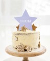 General view cake topper star shape with name